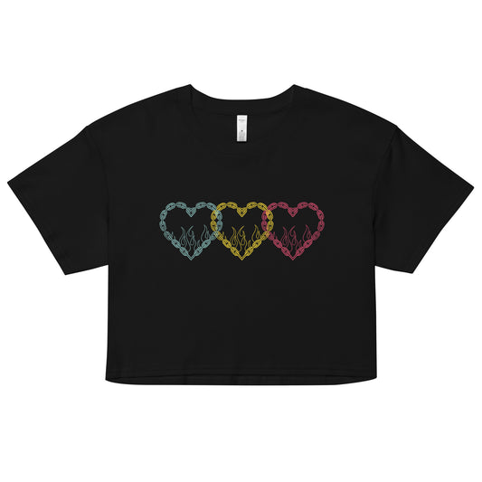 Burning Heart Women’s Crop Top