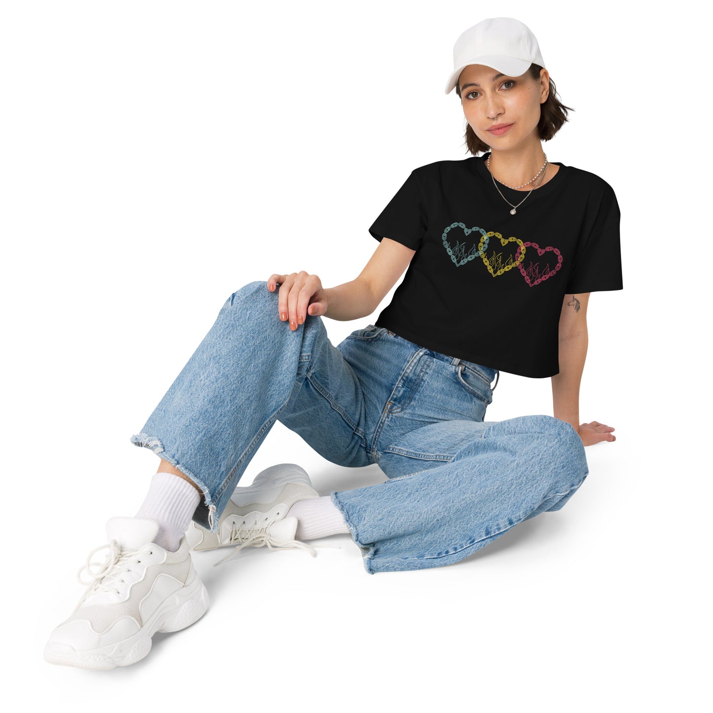 Burning Heart Women’s Crop Top